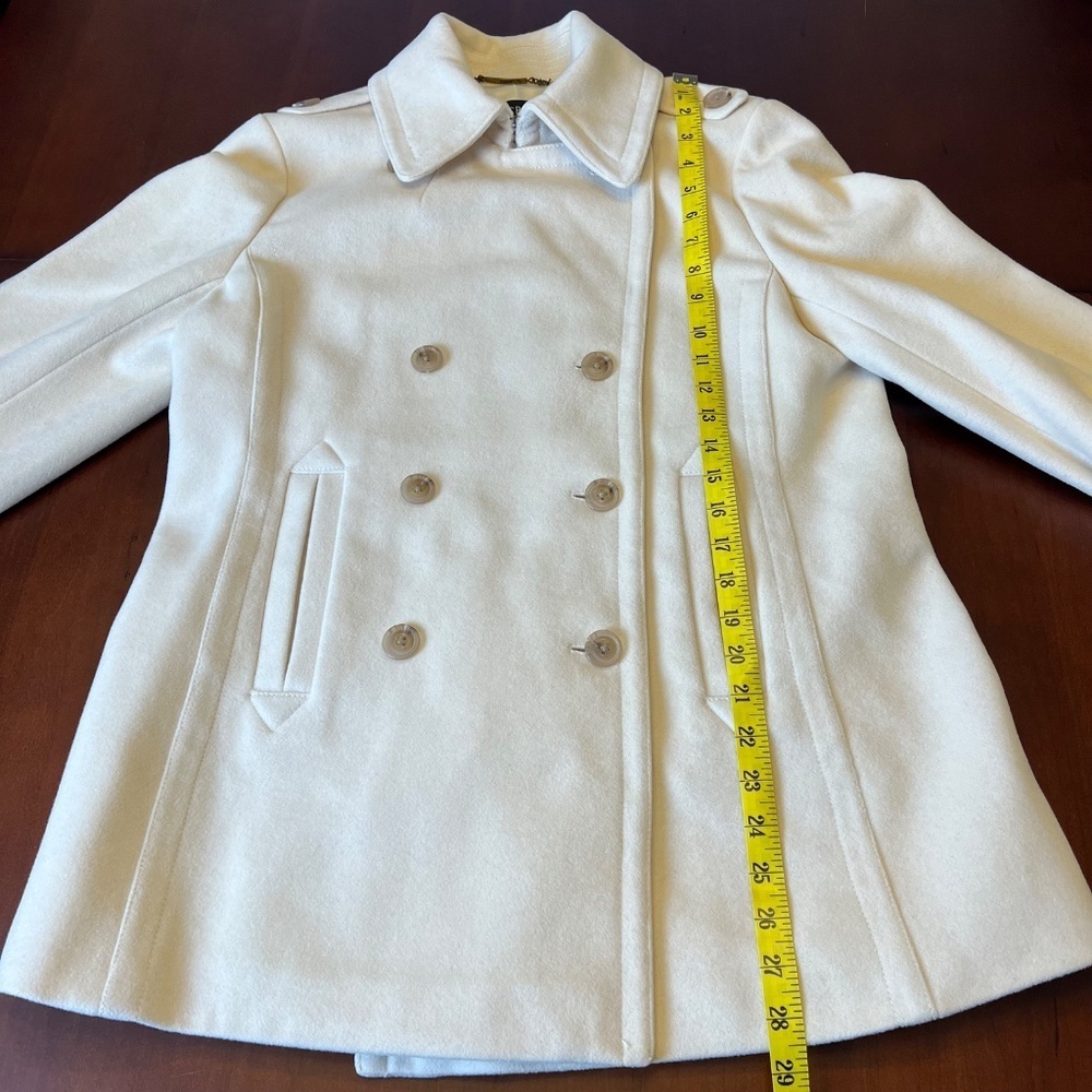 *FIRM PRICE* J. CREW CREAM WOOL PEA COAT - Picture 4 of 9